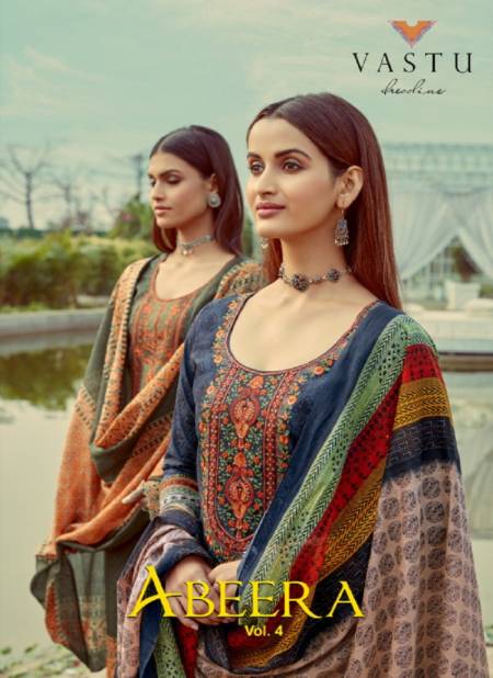 Vastu Abeera 4 Exclusive Latest Casual Wear Designer Lawn Cotton Print With Exclusive Work Salwar Suits Collection  Catalog